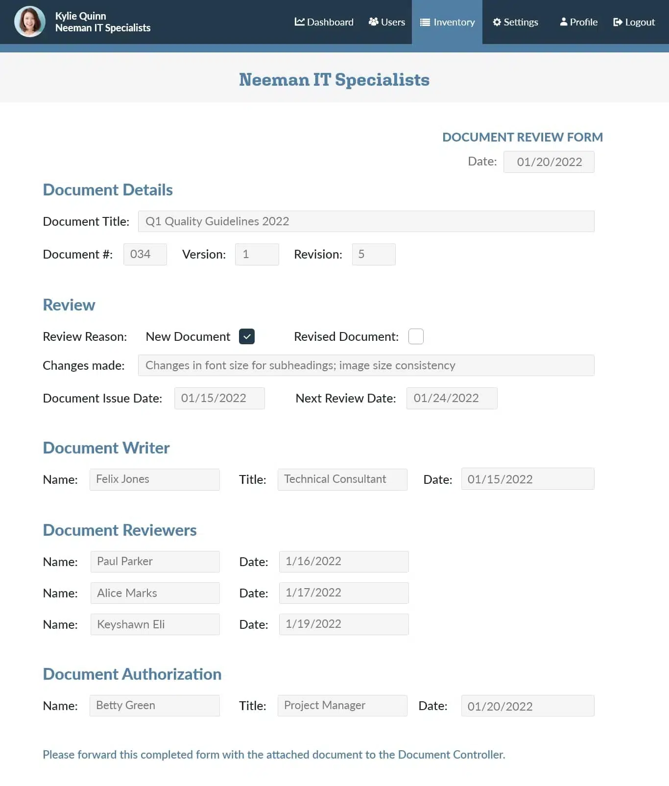 Approval Workflows