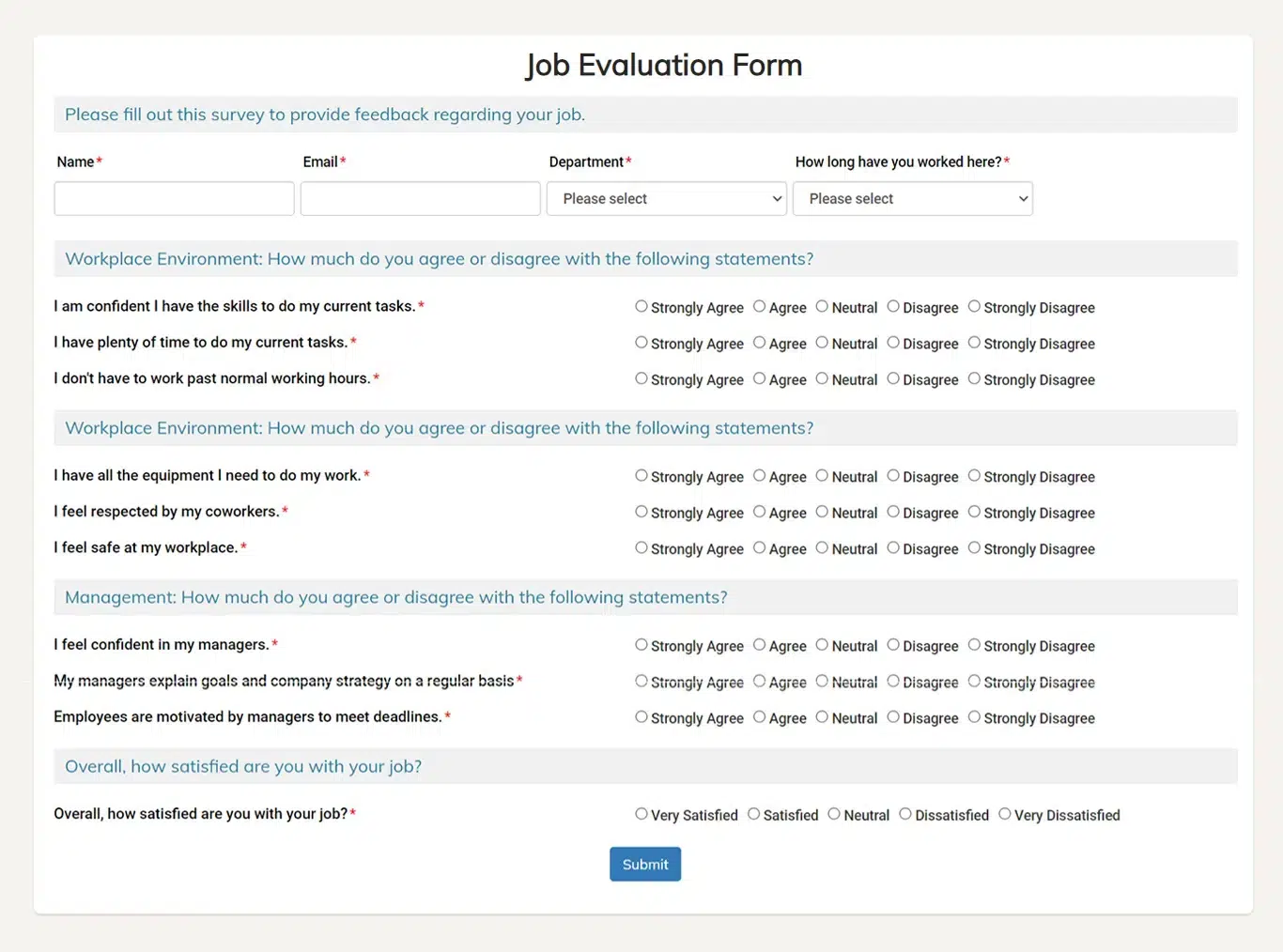 Survey Forms