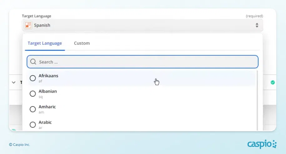 Caspio-Zapier Translate integration